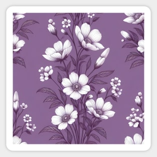 White Flowers Sticker